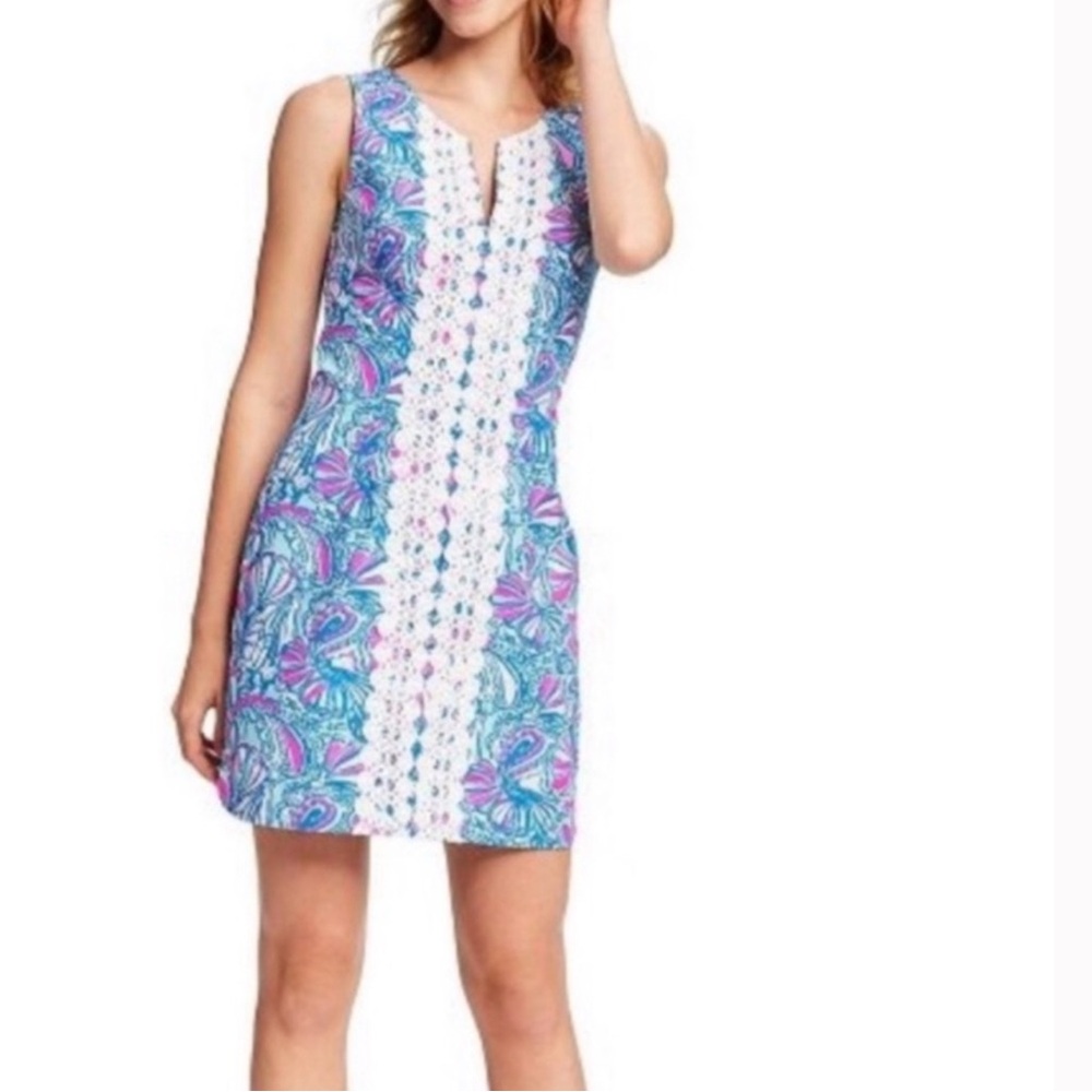 Lilly Pulitzer Blue and Pink Sleeveless Dress